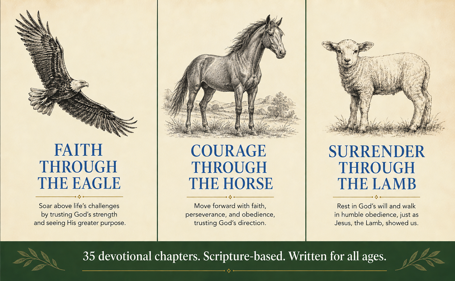 All Nature Sings eagle, horse, and lamb devotional campaign