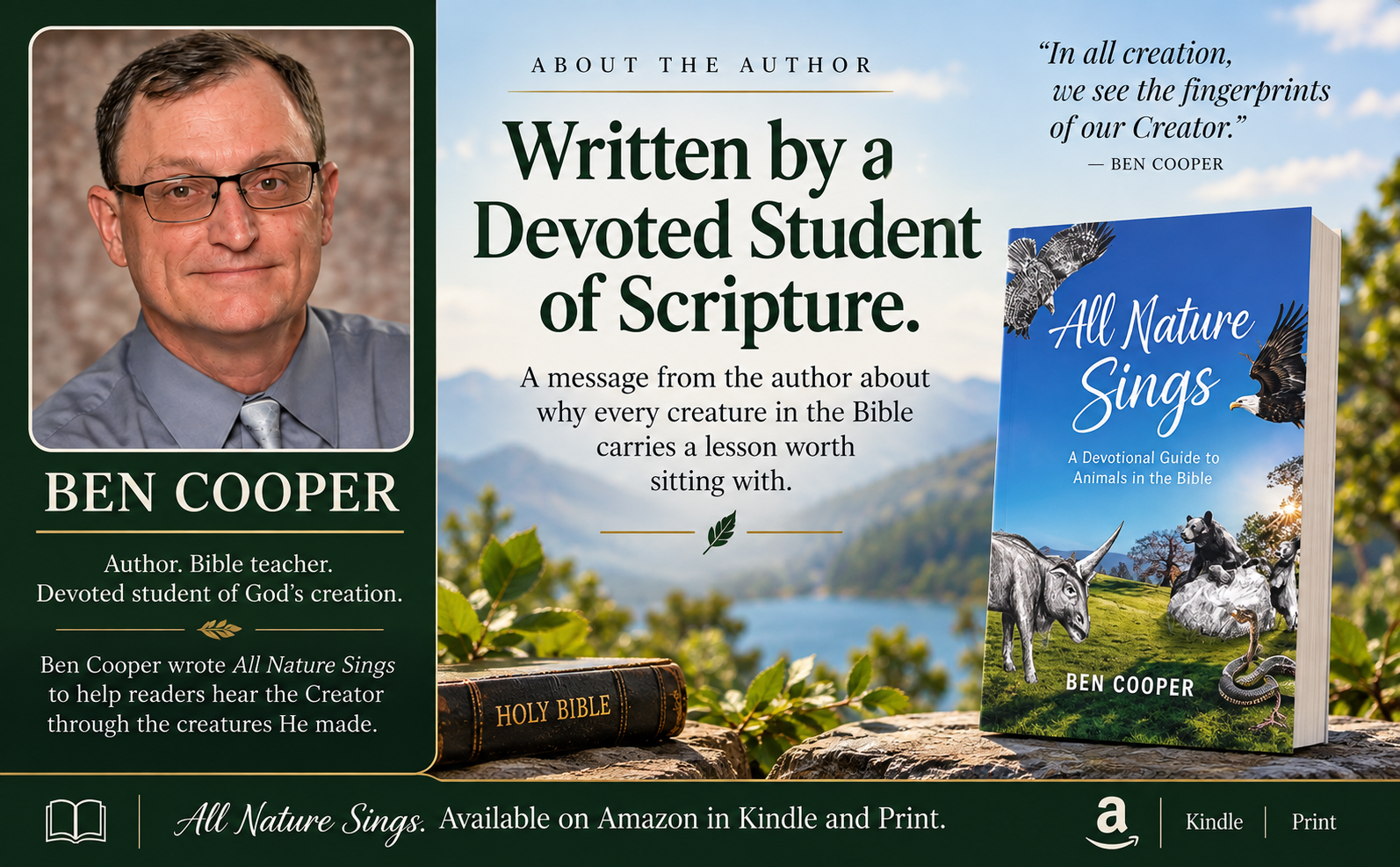 Ben Cooper, author of All Nature Sings